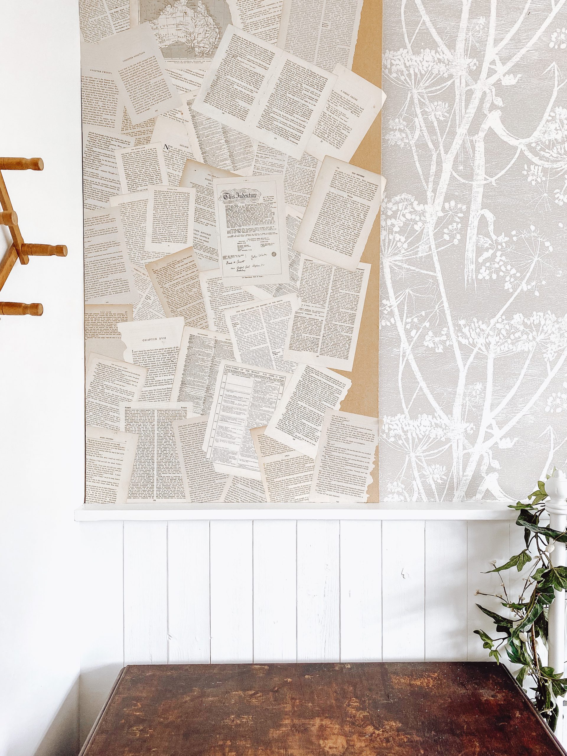 DIY BOOK PAGE WALL Making Home Matter