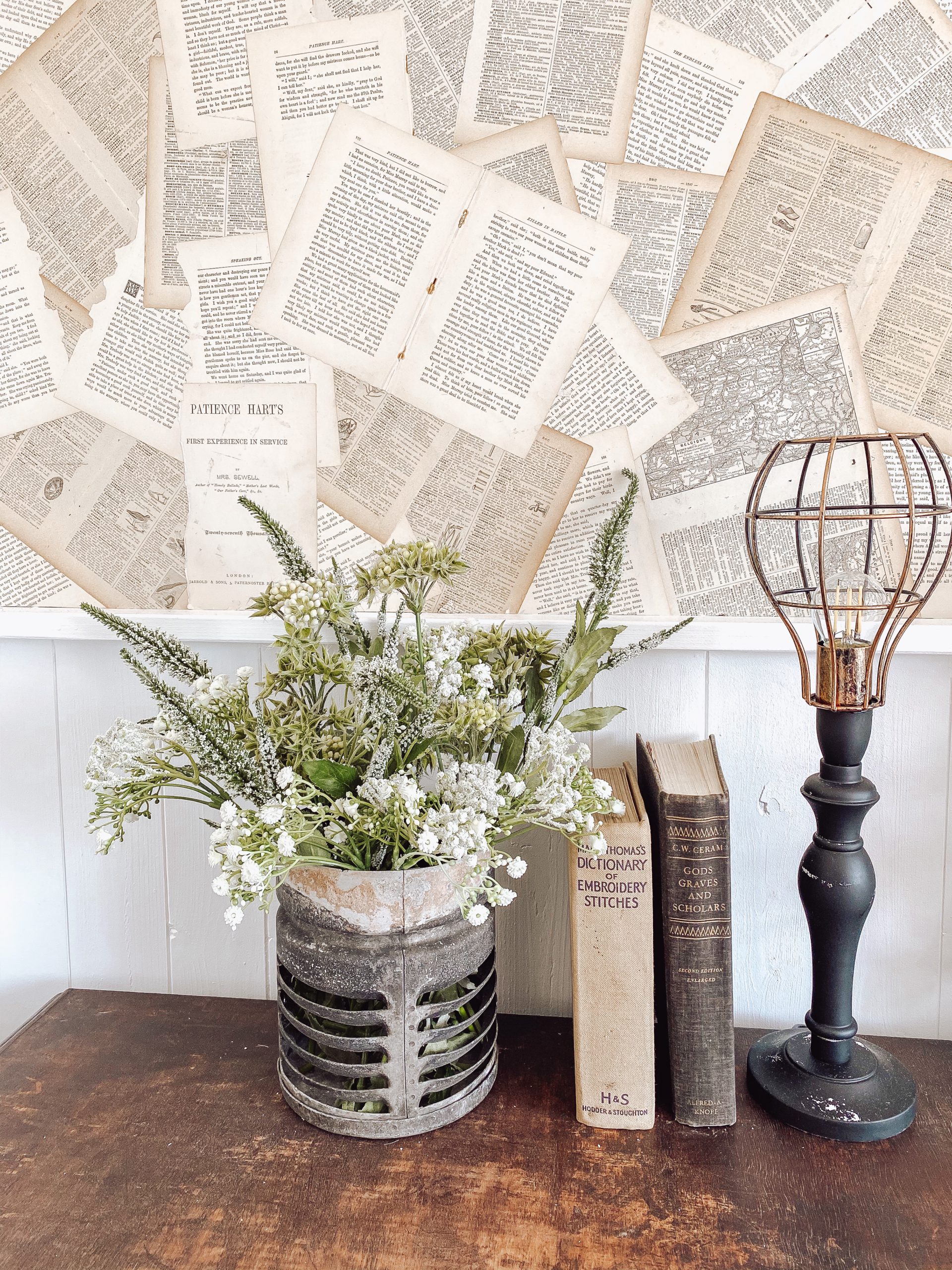 DIY BOOK PAGE WALL Making Home Matter